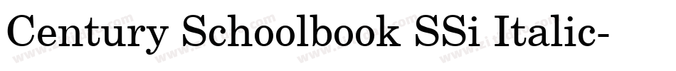 Century Schoolbook SSi Italic字体转换